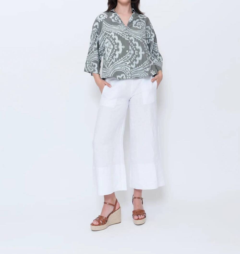 NEW BLUEBERRY flow shirt in slate paisley